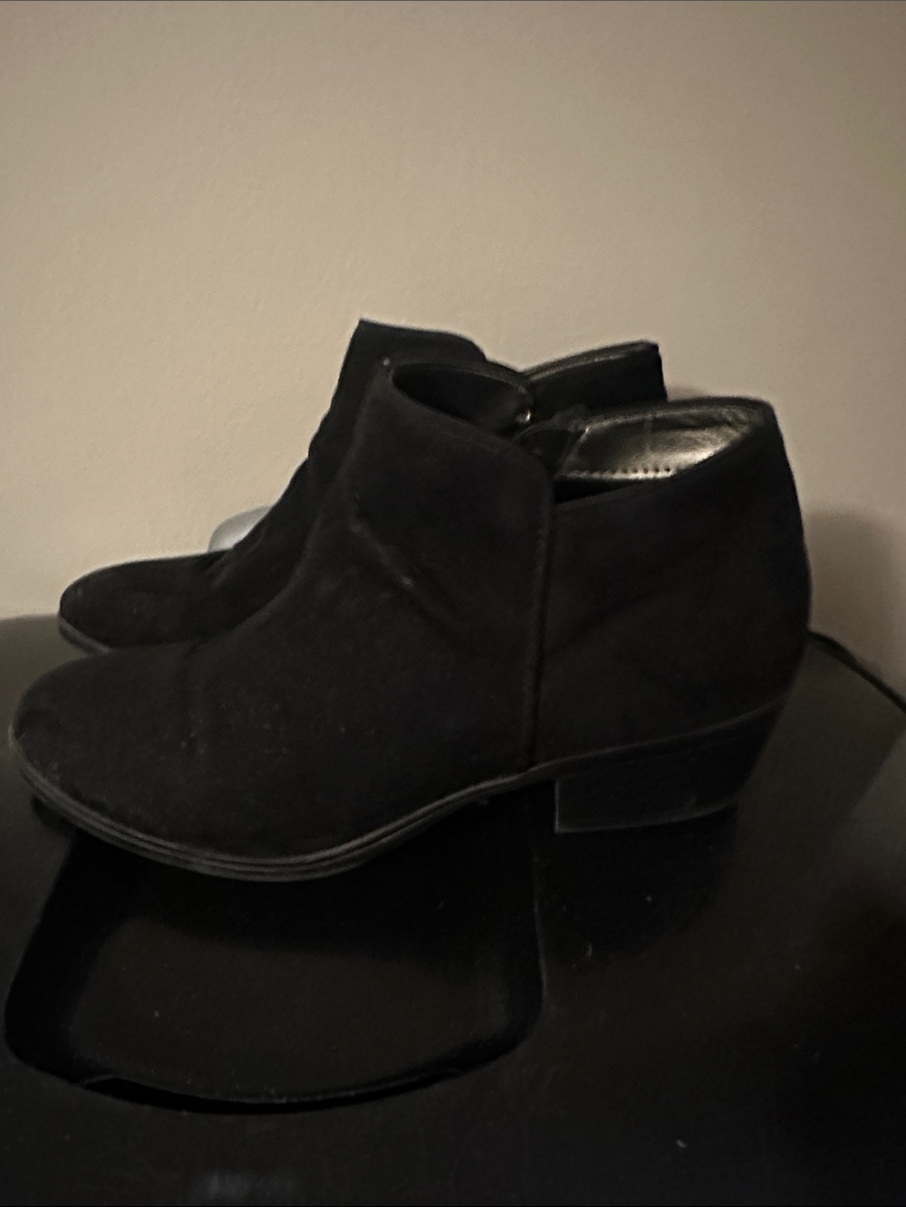 Xappeal Black Suede Ankle Booties